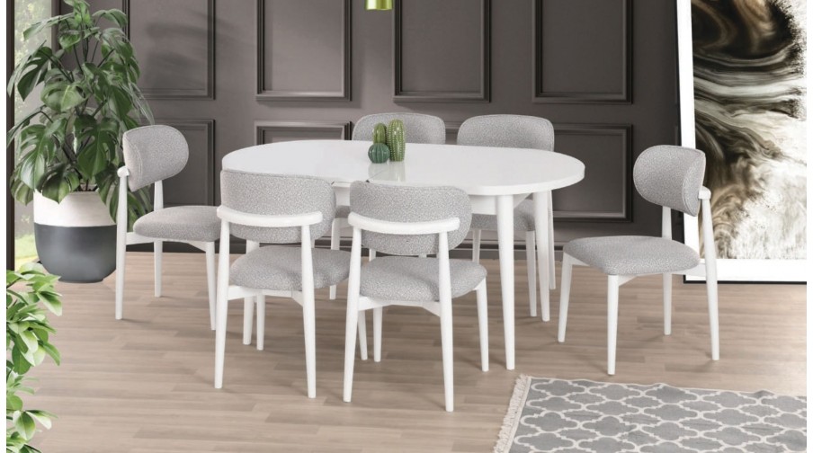 Beslan Beyaz Salon Masa Takımı