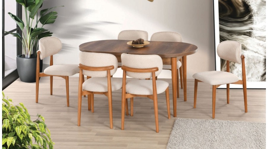 Beslan Ceviz Salon Masa Takımı