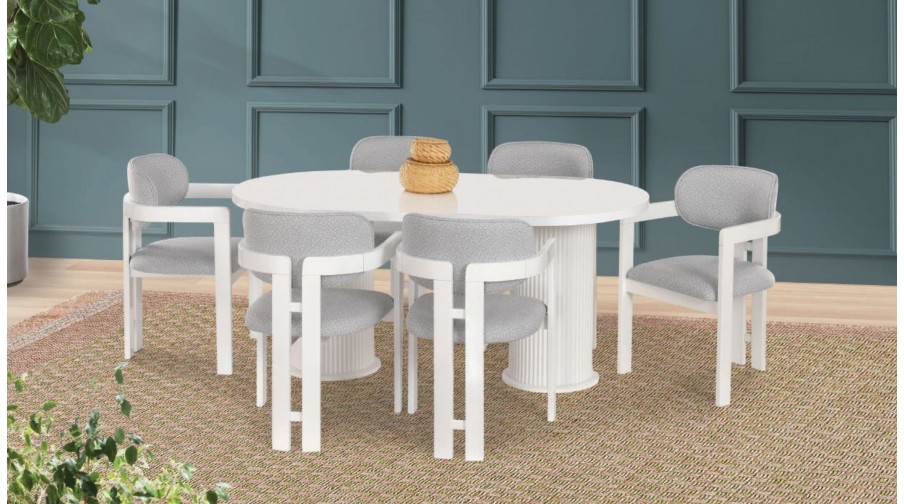 Della Beyaz Salon Masa Takımı