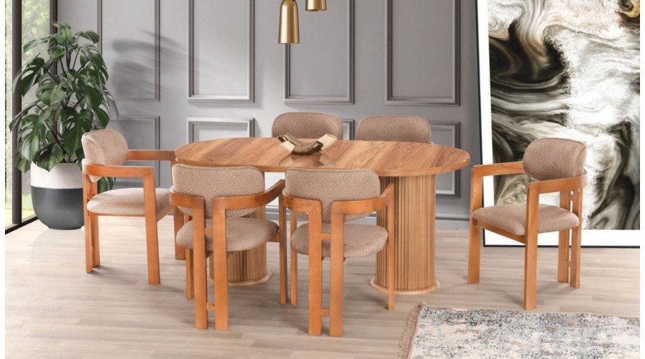 Della Ceviz Salon Masa Takımı