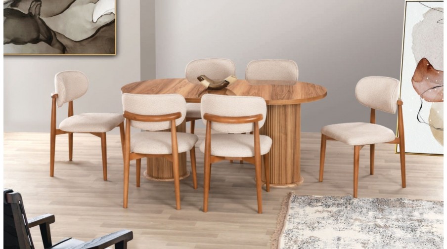 Eliz Ceviz Salon Masa Takımı