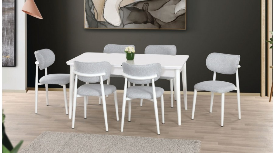 Florina Beyaz Salon Masa Takımı