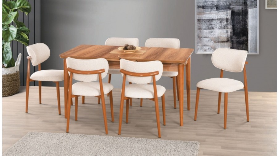 Florina Ceviz Salon Masa Takımı