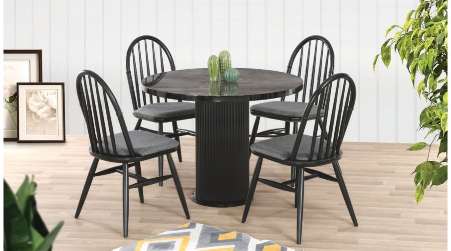 Frado Siyah Mermer Mutfak Masa Takımı