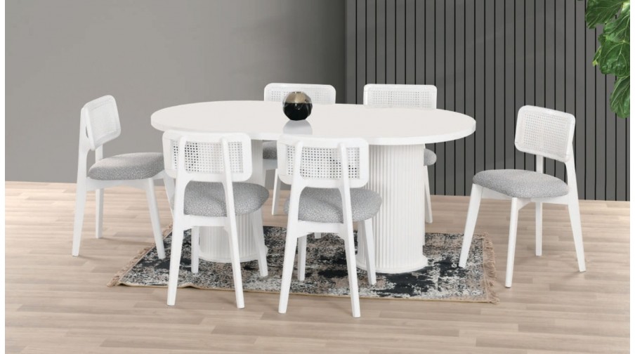 Juno Beyaz Salon Masa Takımı