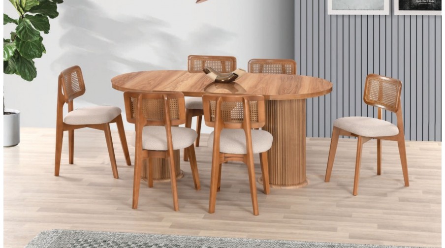 Juno Ceviz Salon Masa Takımı