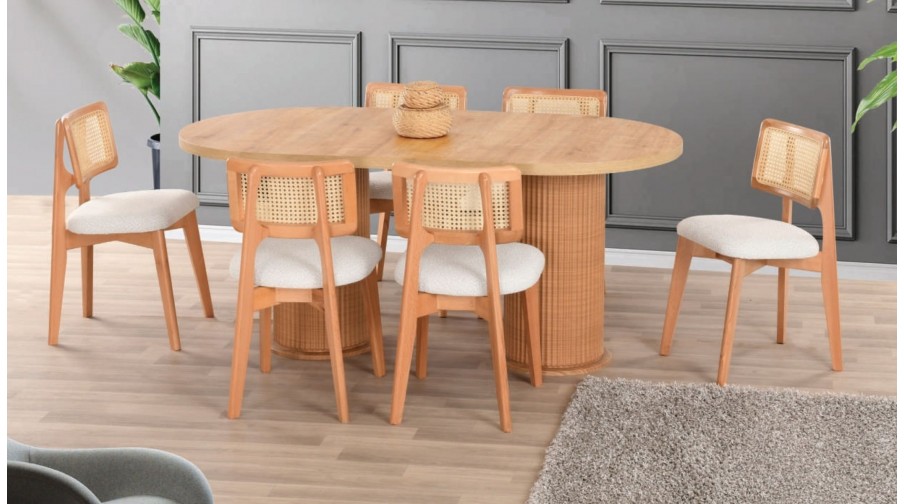 Juno Meşe Salon Masa Takımı