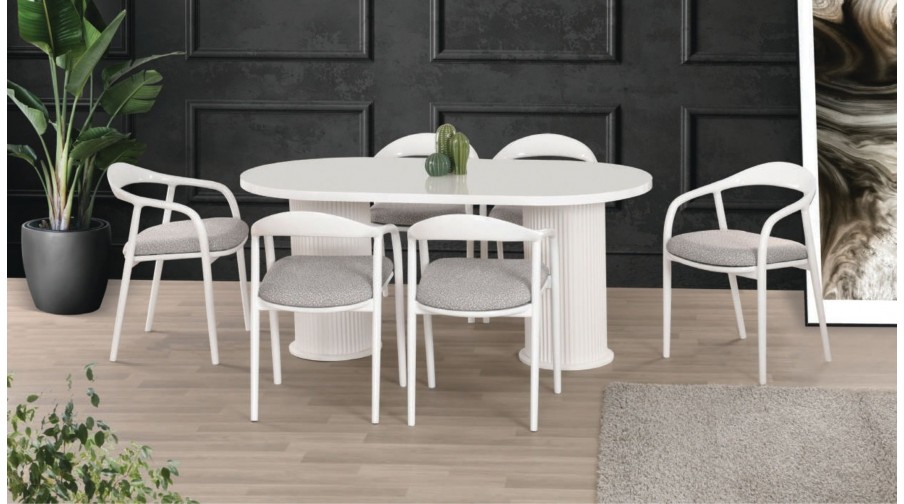 Noira Beyaz Salon Masa Takımı