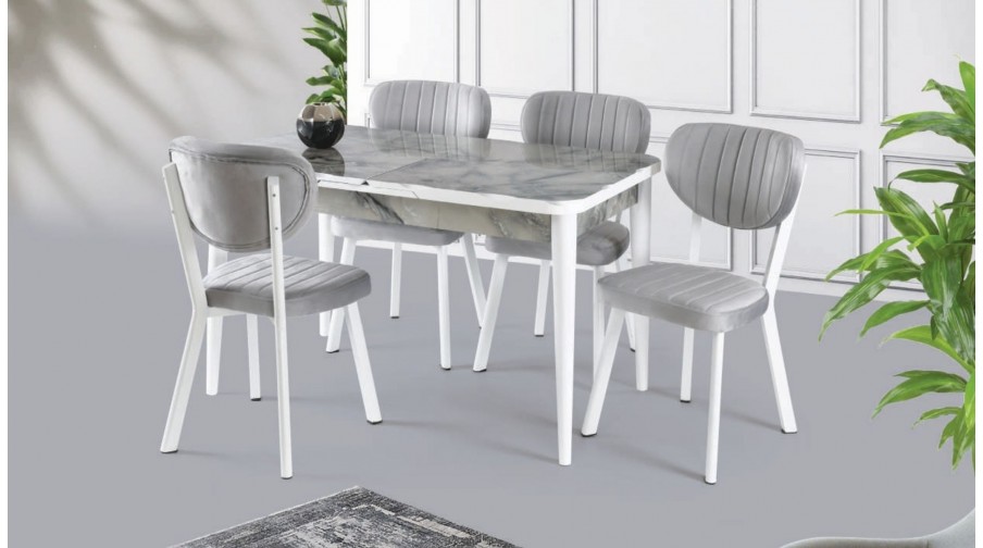 Regalo Mermer Mutfak Masa Takımı