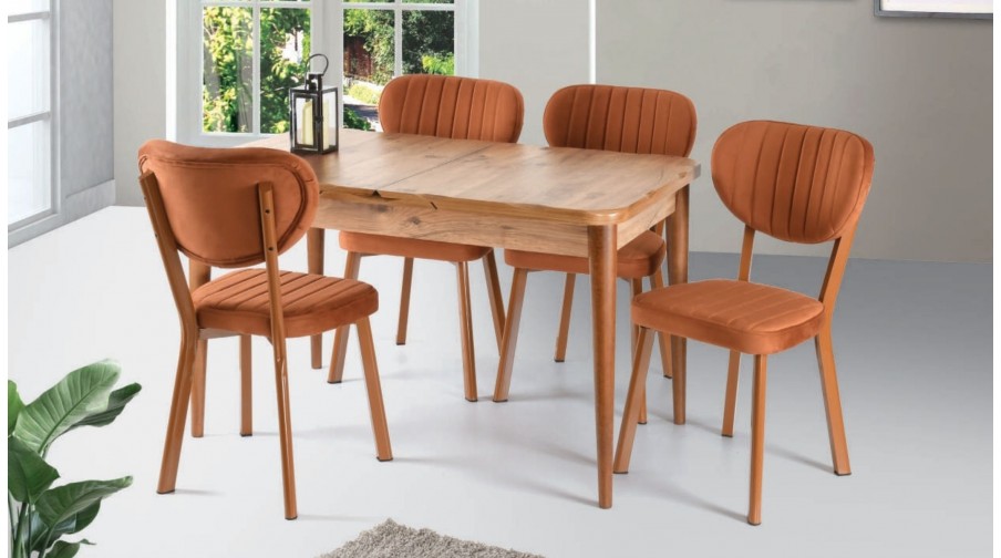 Regalo Naturel Ceviz Mutfak Masa Takımı